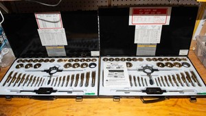 Pittsburgh Tap & Die Set Lot  SAE & Metric 45 Piece Sets