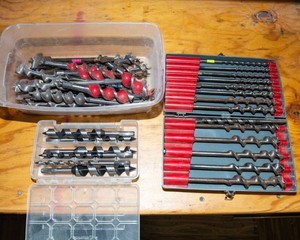 Large Wood-Boring Auger Bits Collection
