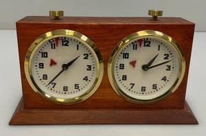 Wind Up Mechanical Wooden  Chess Clock 4 x 7 12