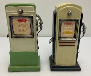 Two Vintage Looking Gas Pump Banks 8 14 Tall
