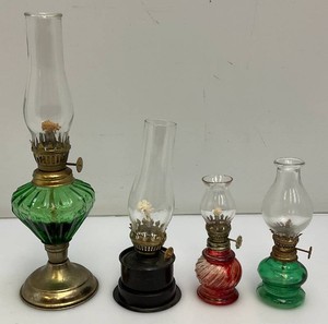 Misc. Vintage Collectible Oil Lamps Tallest Is 10 12