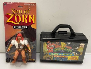 1990s Mighty Morphin Power Rangers Stamp-A-Poster Activity Set And Son Of Zorn Action Figure (Both New Old Stock)