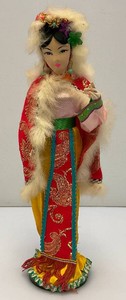 Vintage Collectible Asian Geisha Doll On base 13 12