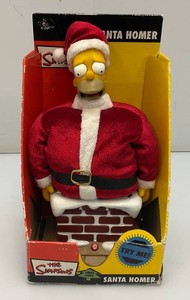 Vintage The Simpsons Santa Homer In Origional Box (New Old Stock)