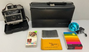 Vintage Polaroid 225 Land Camera In Case With Extras