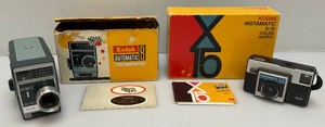 Misc. Vintage Cameras Including Kodak X-15, Kodak Automatic 8 Movie Camera Both In original Boxes