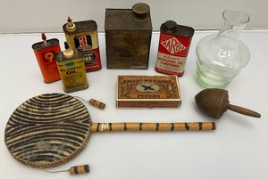 Misc. Vintage oil Cans, African Drum And More