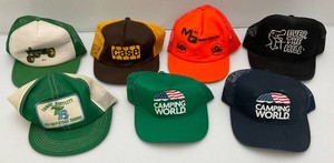 Misc. Vintage Collectible Snapback Hats Including Case, John Deere And More