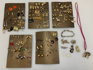 Large Group Of Misc. Earrings, Vintage Brooches And More