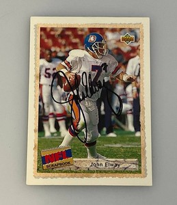 John Elway Autographed Card In Protective Sleeve