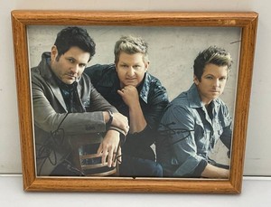 Rascal Flatts Autographed 8 x 10 Photograph Framed Behind Glass