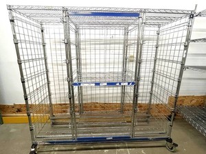 MSRP $4,000 TECHNIBILT TSS NSF MOBILE INVENTORY STORAGE SYSTEM, 68W x 23D x 63H, MULTI-BAY WIRE SUPPLY CART, LOCKING CASTERS, HOSPITAL, PHARMACY, MEDICAL &amp WAREHOUSE ORGANIZATION
