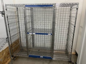 MSRP $4,000 TECHNIBILT TSS NSF MOBILE INVENTORY STORAGE SYSTEM, 68W x 23D x 63H, MULTI-BAY WIRE SUPPLY CART, LOCKING CASTERS, HOSPITAL, PHARMACY, MEDICAL &amp WAREHOUSE ORGANIZATION