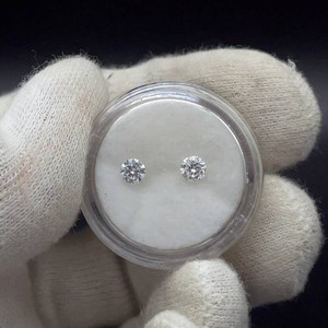 0.48 Carat Total Weight Lab-Grown Round Brilliant Diamond Matched Pair Retail Estimate $720  $50 Gift Certificate Included VIDEO