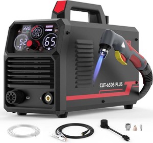 $310 YESWELDER Plasma Cutter, 65Amp 110V/220V Non-High Frequency Non-Touch Pilot Arc 4-In-1 Plate Cutting/Grid Cutting/Gouging/Marking Multifunctional Plasma Cutting Machine CUT-65DS PLUS