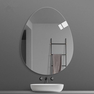 $332 Teardrop-Shaped Bathroom Mirror, Frameless Bathroom Mirror, Wall-Mounted Bathroom Mirror, Restroom Mirror, Bathroom Mirror, Makeup Mirror, High-Definition Explosion-Proof Copper-Free Silver Mirror.(70