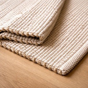 $220 S & L Homes Jute Cotton Hand Woven Natural Farmhouse Area Rug for Living Room - Rustic Vintage Bohemian D cor - (8 x 10 Natural)