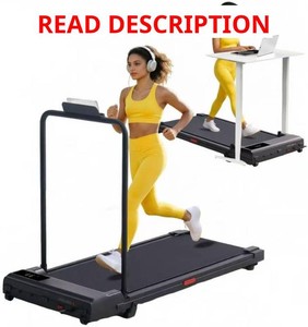 Walking Pad with Handle Bar, 2026 Upgrade Small Walking Pad Treadmill with Incline, 3.0HP Portable Under Desk Treadmill with Handles for Home Small, 0.6-7.6MPH, 350LBS.