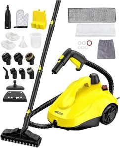 $190 Multi-Purpose Steam Cleaner for Grout, Tile, Car Detailing & Home Appliances - 23 Attachments for Grime, Grease, Bacteria Removal - with 16.4ft Long Cord
