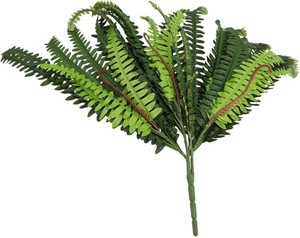 Artificial Fern Plant Lifelike Plastic 39 Leaves Outdoor Fake Plant for Indoor Outside Decor