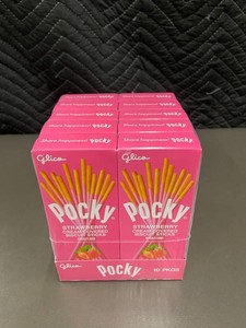 Glico Pocky Strawberry Cream Covered Biscuit Sticks - 40 pkgs (4x10)