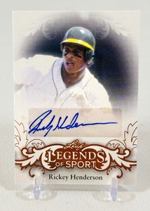 Rickey Henderson AUTO 2015 Leaf Legends of the Sport #BA-RH1 RARE Baseball Card