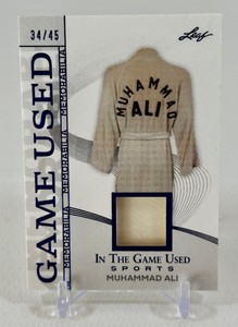 Muhammad Ali 45 GAME USED MEMORABILIA 2025 Leaf In The Game Used Sports #GM-32 Numbered 3445 RARE Boxing Card