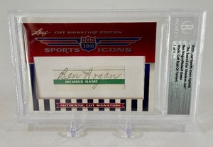 Ben Hogan  Hubert Green 1 of 1 AUTO 2010 Leaf Sports Icons Update The Search for Shoeless Joe World Golf Hall of Famers Cut Signatures In Beckett Slab - ONLY IN EXISTENCE