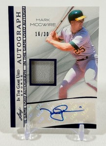 Mark McGwire Auto Relic 30 2025 Leaf In The Game Used Sports #IGA-MM1 Numbered1 1630 RARE Baseball Card
