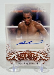 Sugar Ray Leonard AUTO 2015 Leaf Legends of Sport #BA-SRL RARE Boxing Card