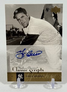 Yogi Berra AUTO 2004 Upper Deck Yankee Classic Scripts #AU-70 RARE Baseball Card