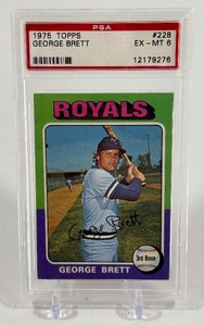 George Brett RC RSA Graded Slab 6 EX-MT 1975 Topps #228 Rookie Vintage Baseball Card