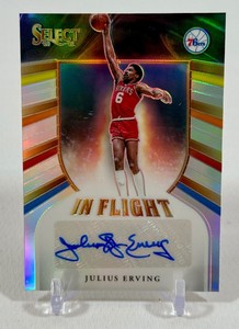 Julius Erving AUTO 49 2020-21 Select In Flight #IF-JEV Numbered 1749 RARE Basketball Card