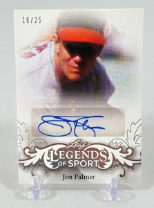 Jim Palmer AUTO 25 2015 Leaf Legends of Sport #BA-JP1 Numbered 1626 RARE Baseball Card