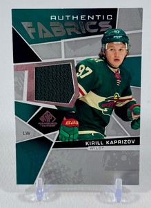 Kirill Kaprizov Game-Used Patch 2021-22 Upper Deck SP Game Used Authentif Fabrics #AF-KK Minnesota Wild Hockey Card