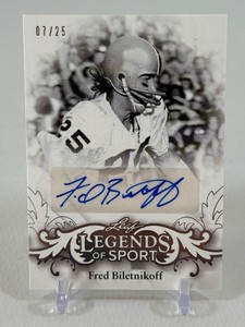 Fred Biletnikoff AUTO 25 2015 Leaf Legends of Sporrt #BA-FB-1 Numbered 0725 Football Car