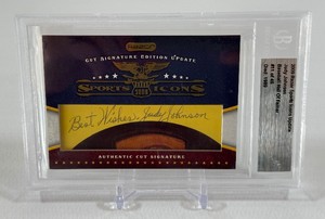 Judy Johnson Auto Beckett Slab 2009 Racot Sports Icons Update #11 of 46 Baseball Hall of Famer Card