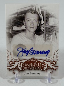 Jim Bunning AUTO 2015 Leaf Legends of Sport #BA-JB1 Minnesota Twins Baseball Card
