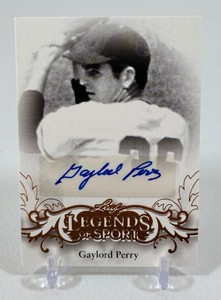 Gaylord Perry Auto 2015 Leaf Legends of Sport #BA-GP1 Baseball Card