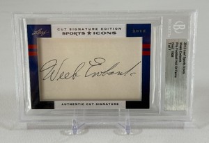 Weeb Ewbank AUTO (Pro Football Hall of Famer) 7 of 7 2012 Leaf Sports Icons Beckett Authenticated Slab