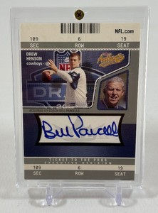 Bill Parcells Auto 250 2004 Fleer Authentix Ticket to the Pros #133 Numbered 019250 Football Card