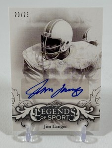 Jim Langer 25 2105 Leaf Legends of Sport #BA-JL1 Numbered 2025 RARE Football Card