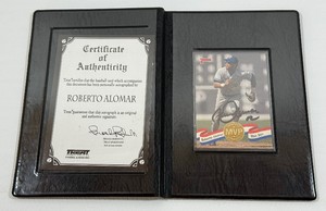Roberto Alomar Auto w COA 1993 Donruss MVP Baseball Card