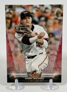 Manny Machado Numbered 1010 BOOKEND 2018 Topps Throwback Jerseys #S-15 Baseball Card