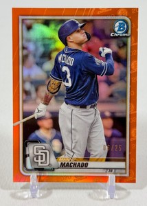 Manny Machado 25 2020 Bowman Chrome #3 Numbered 0625 Baseball Card