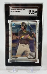 CJ Abrams SGC 9.5 MT Slab 2020 Bowman Chrome Prospects #BCP-62 Baseball Card