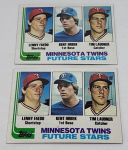 (2) Kent Hrbek RCs 1982 Topps #766 Rookie Minnesota Twins Baseball Card
