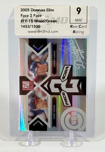 Kerry Wood  Shawn Green 1,500Graded 9 Mint 2005 Donruss Elite Face 2 Face Insert #FF013 Numbered 14531500 Baseball Card