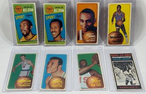 1971 Topps Basketball Vintage Tallboys - 8 Card Lot w HOFs, Stars, and More - Thurmond, Hudson, Bing, Murphy, Cunningham, White, Reed, and World Champs