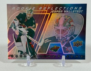 Jesper Wallstedt Rookie Reflections 2024-25 Upper Deck Triple Dimensions Insert #RR-15 Minnesota Wild Hockey Card